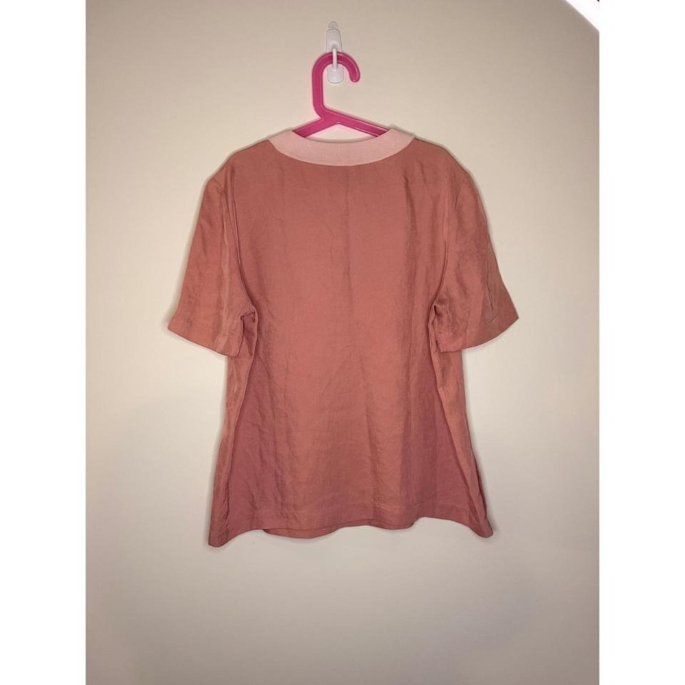 Rag & Bone New York Dusty‎ Rose Pink Button Shoulder Short Sleeve Blouse XS